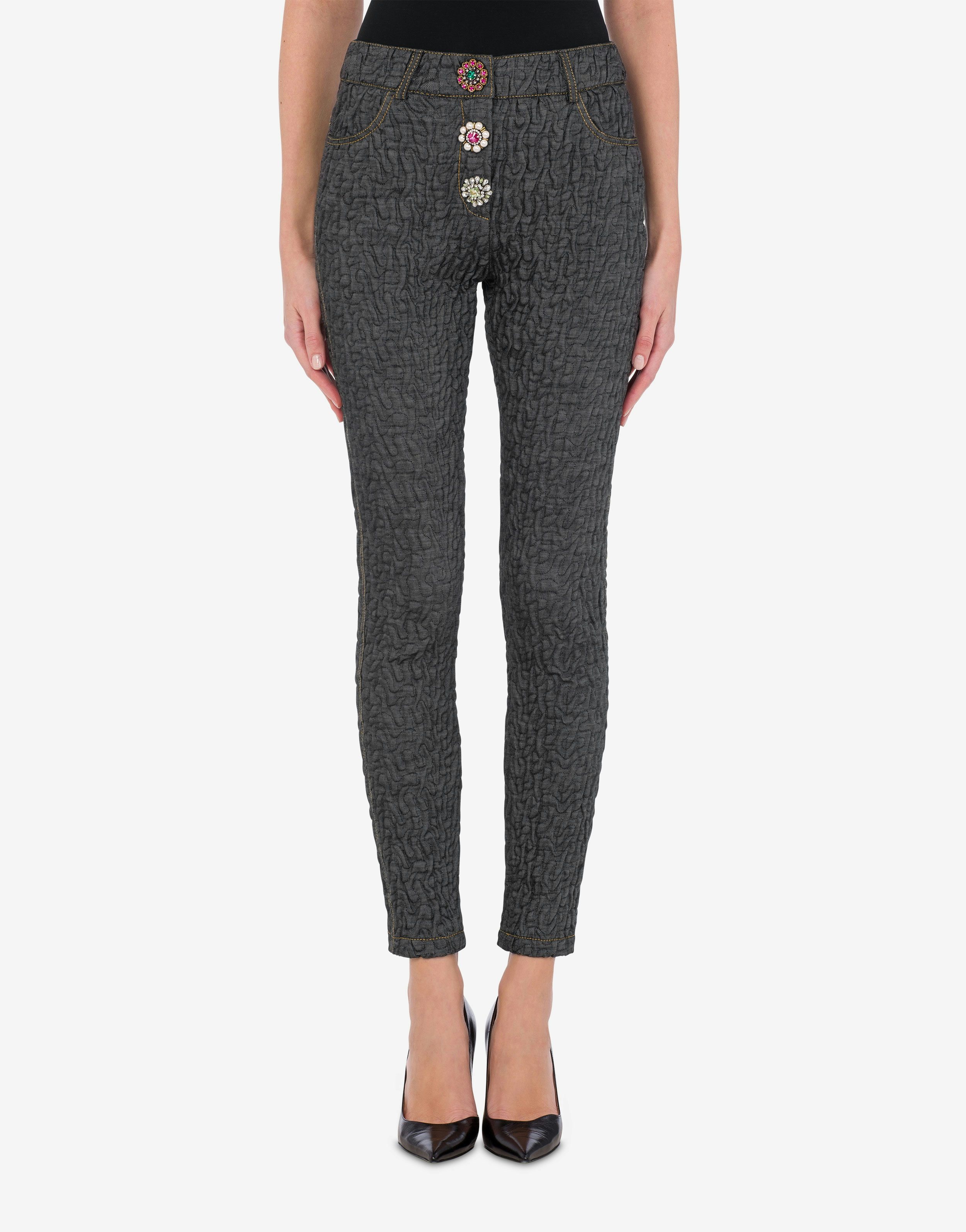 BLACK DENIM TROUSERS - 2