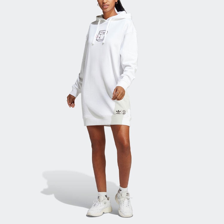 (WMNS) adidas Original ANDRE SARAIVA hooded dress 'White' HY4270 - 4
