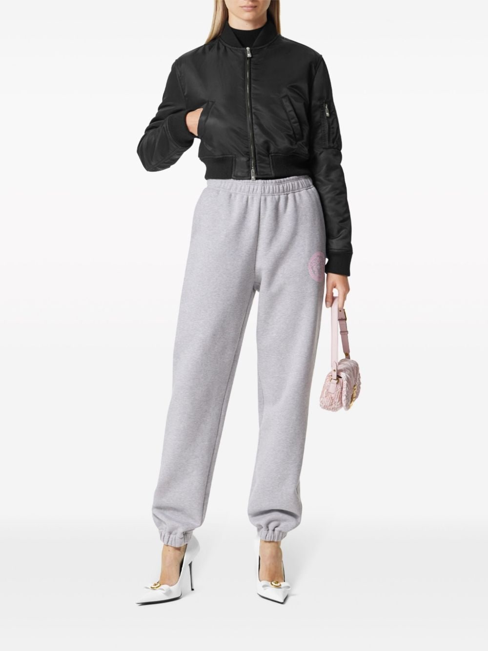 logo-print cotton track pants - 2