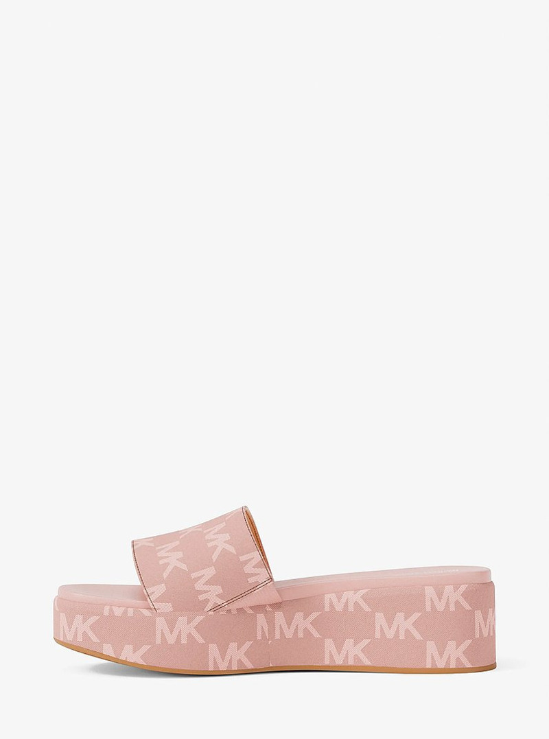 Sadler Logo Jacquard Platform Slide Sandal 3