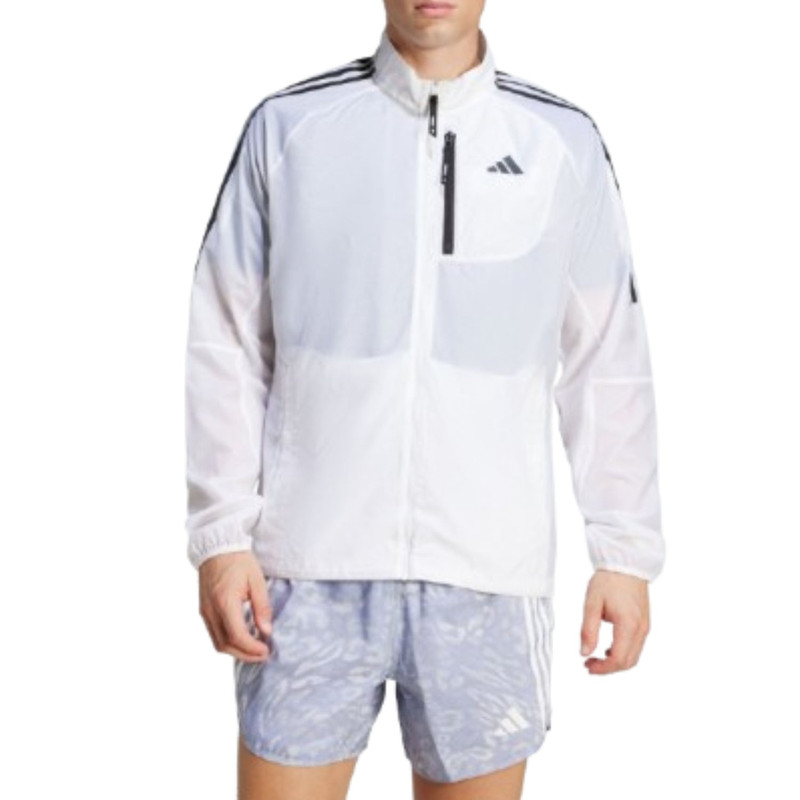 adidas adidas Own the Run 3-Stripes Packable Jacket 'White' JD7760 outlook
