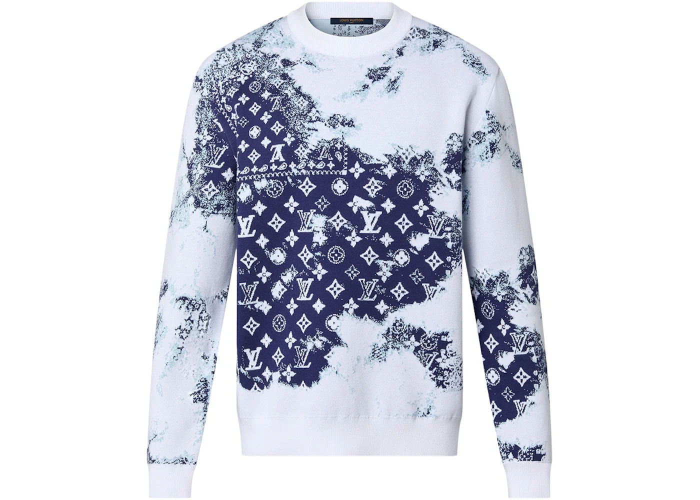 Louis Vuitton Monogram Bandana Crewneck Indigo/White - 1