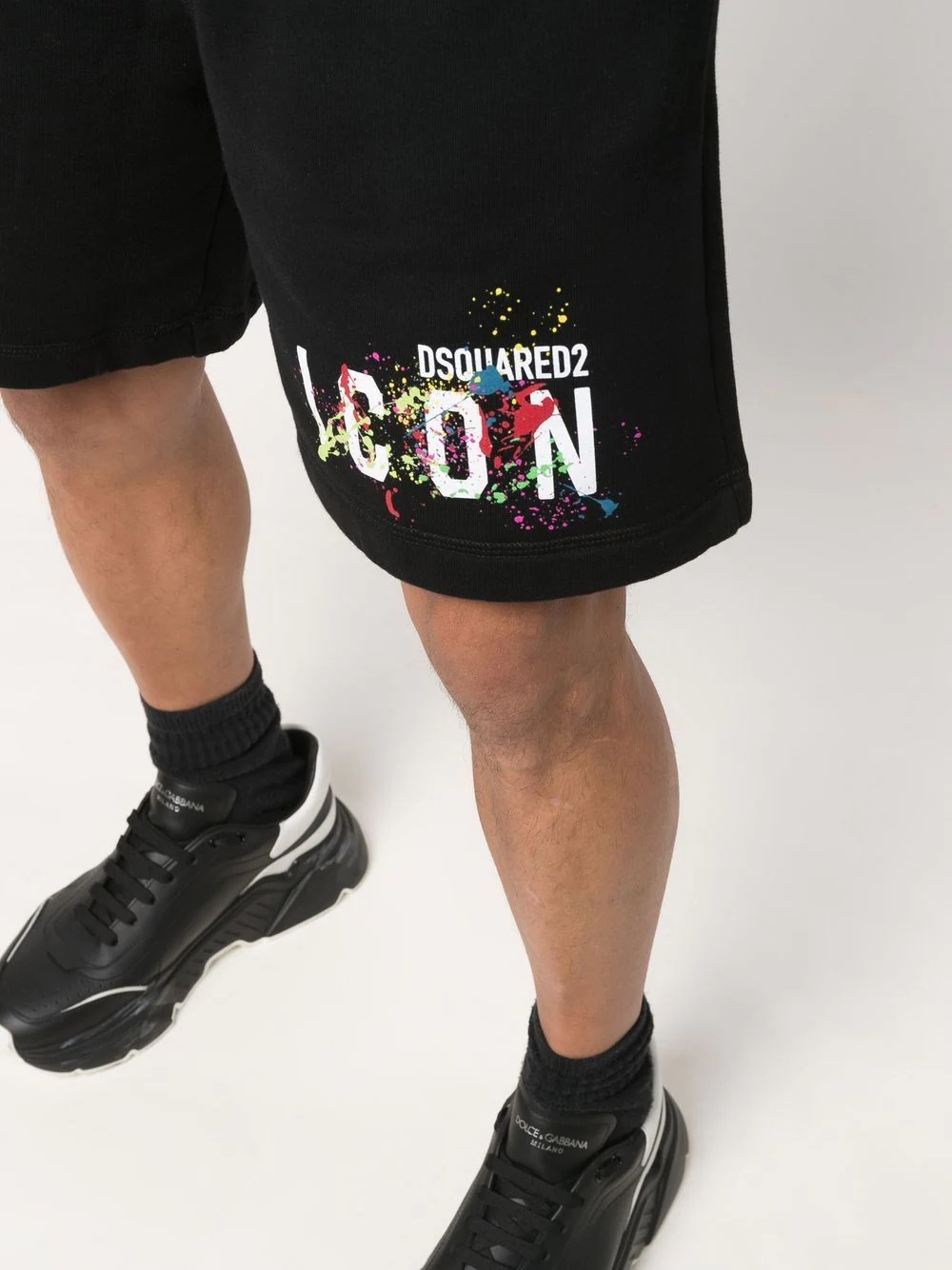 Icon logo-print track shorts - 5