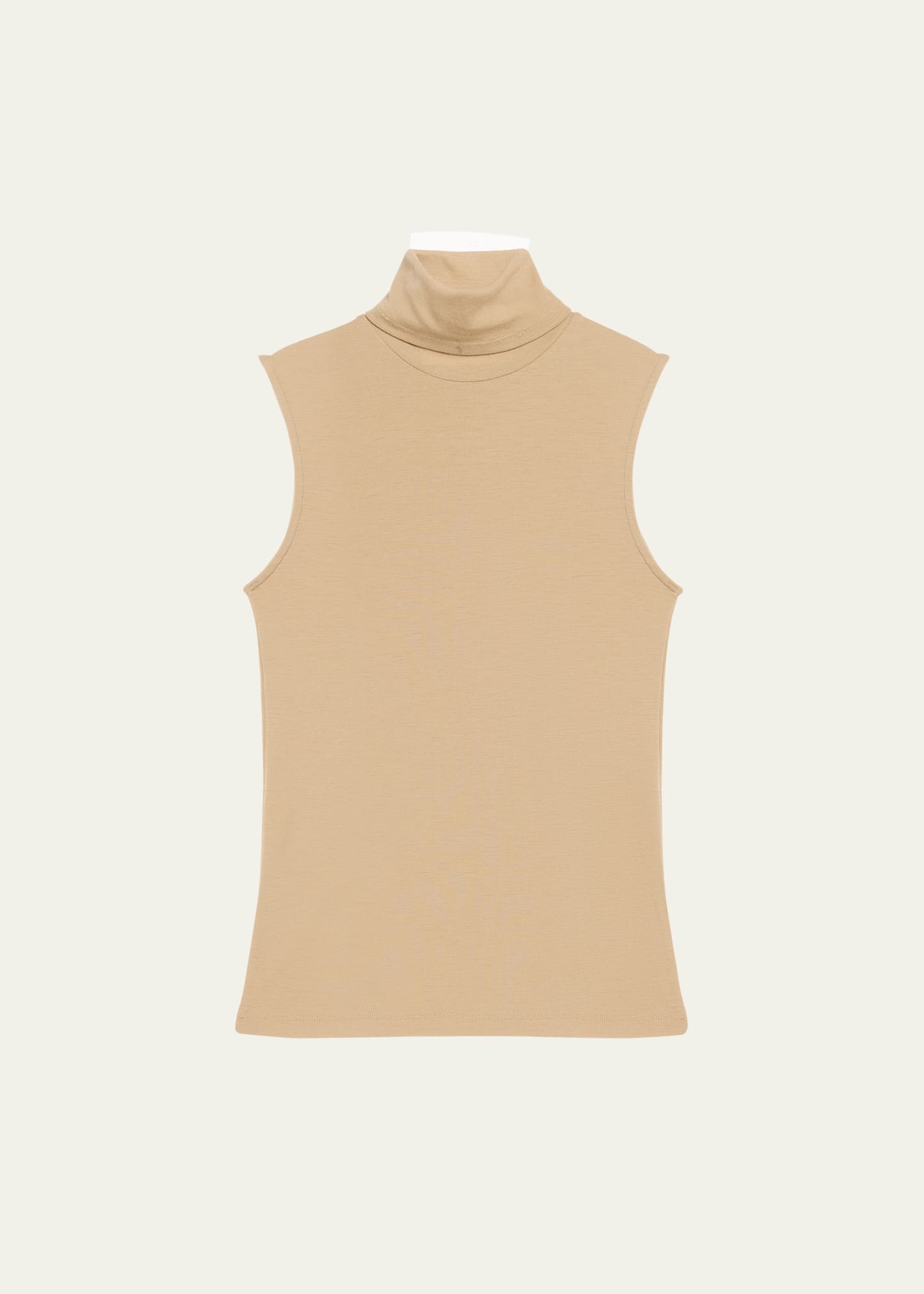 Sleeveless Wool Turtleneck Top - 1