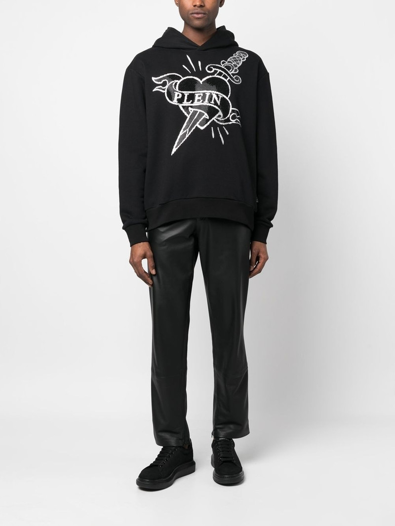 PHILIPP PLEIN tattoo print hoodie outlook
