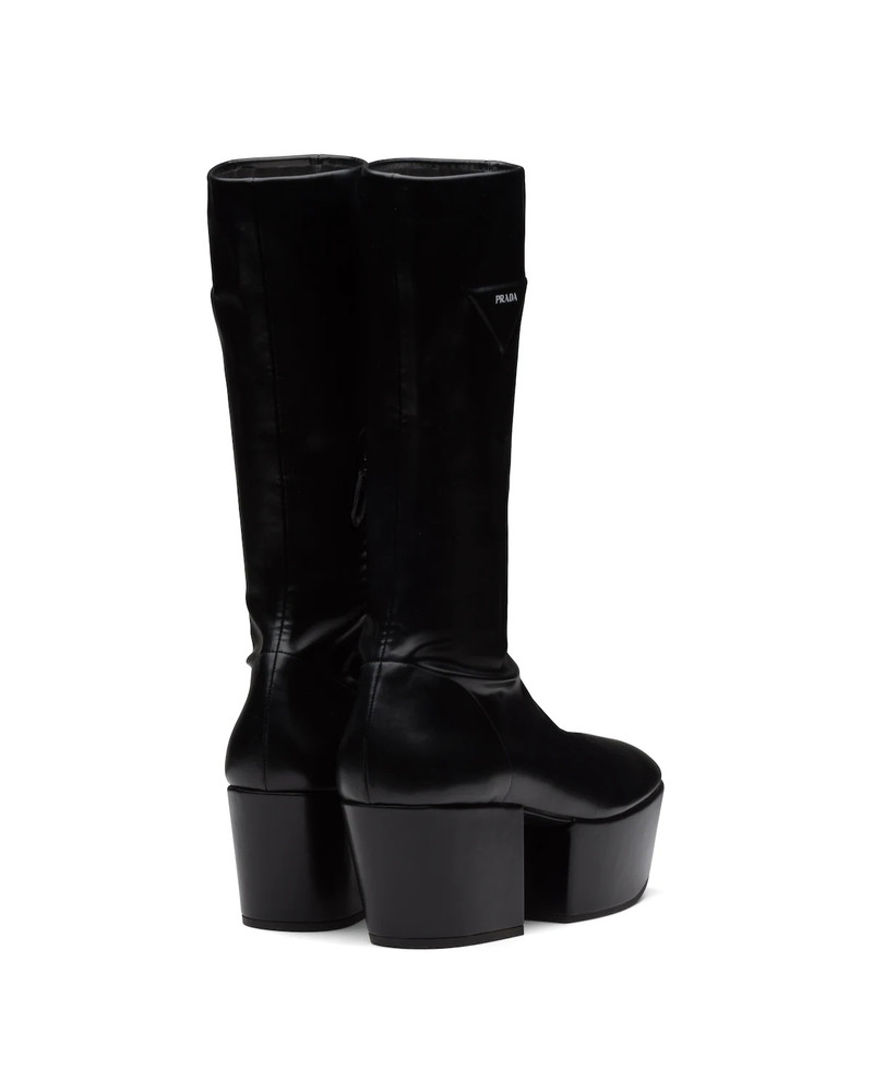 Technical nappa leather platform boots 4