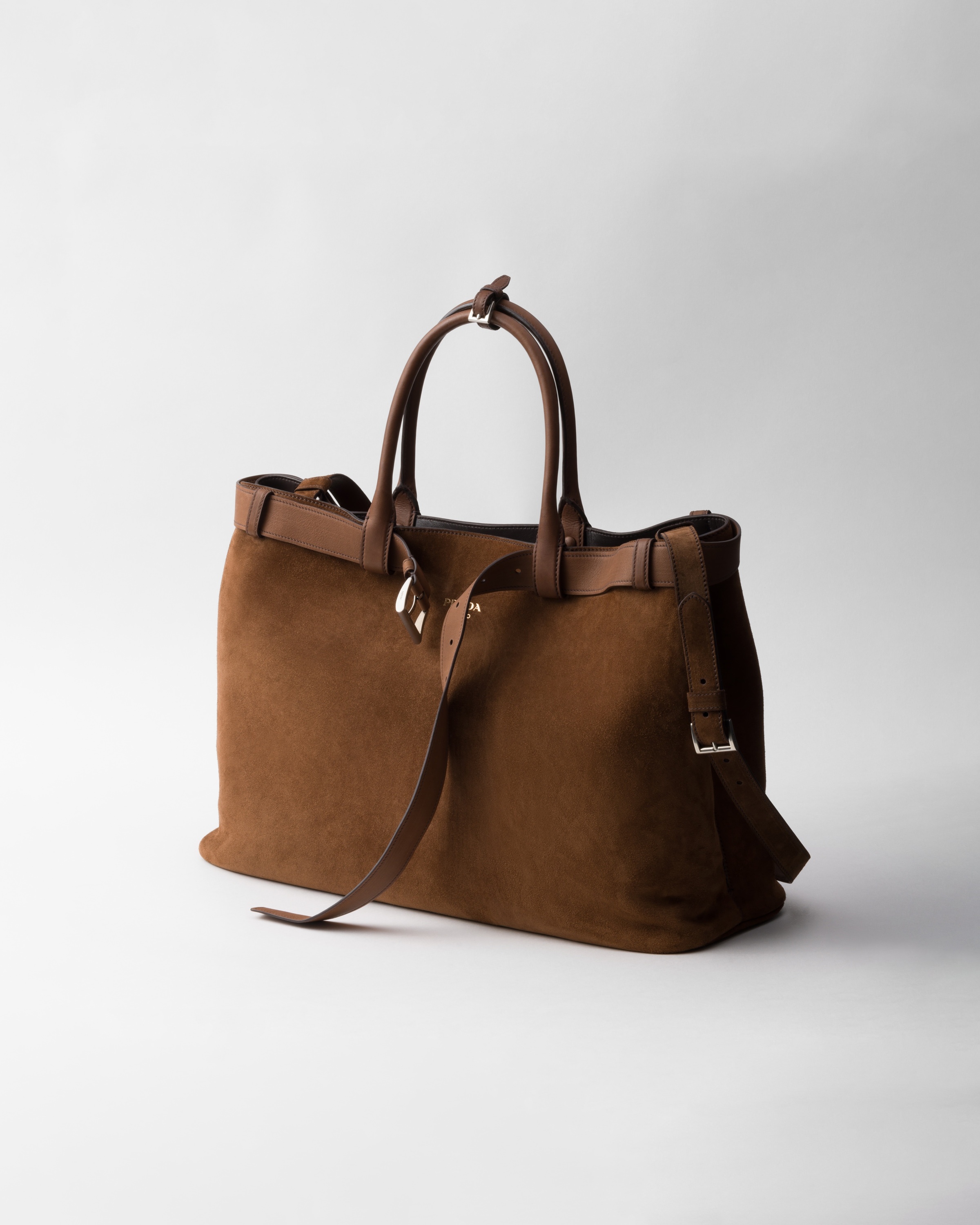 Prada Buckle suede bag with belt - 3