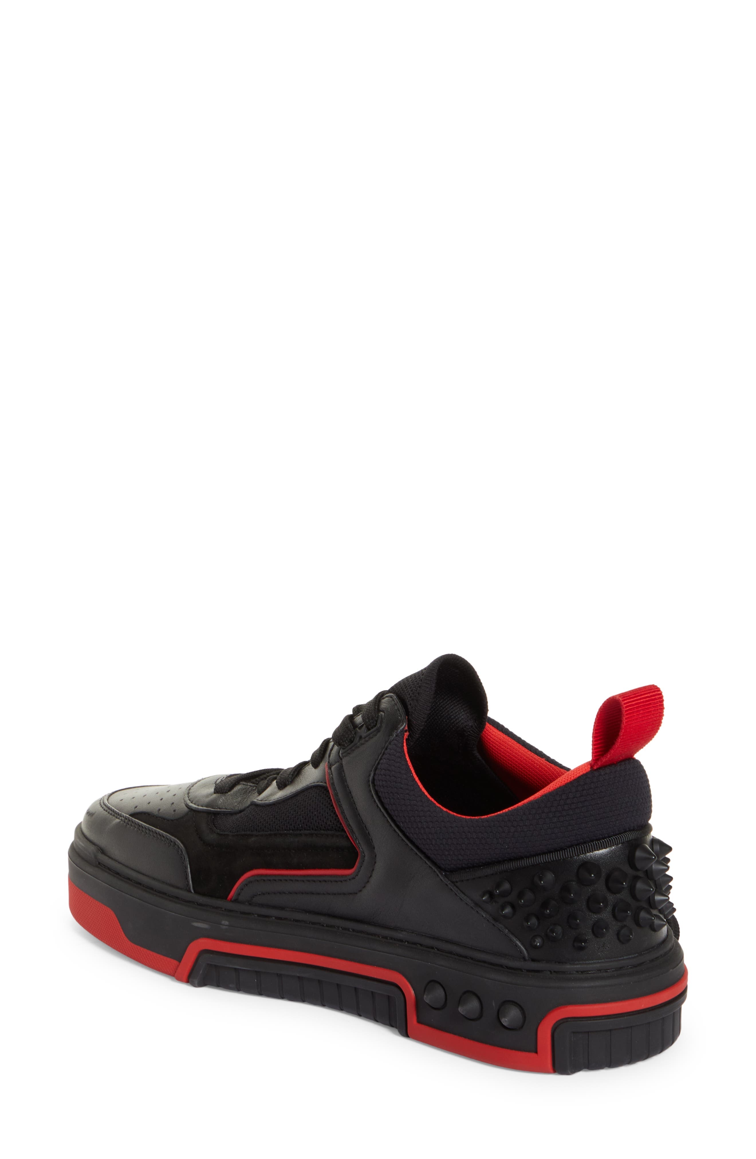 Christian Louboutin Astroloubi Spike Sneaker in H358 Black/Loubi at Nordstrom - 2
