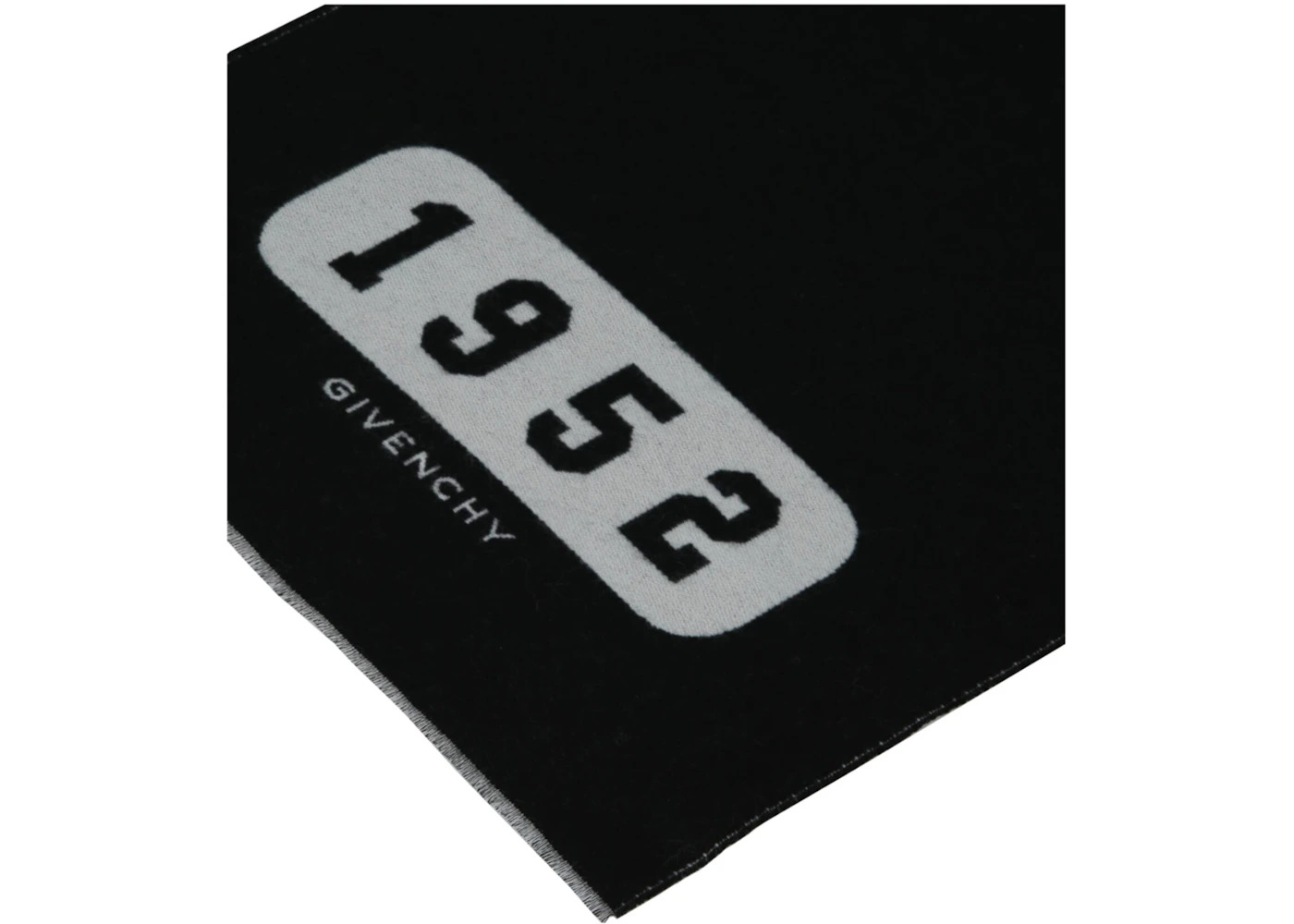 Givenchy Wool College Scarf Black/White - 3