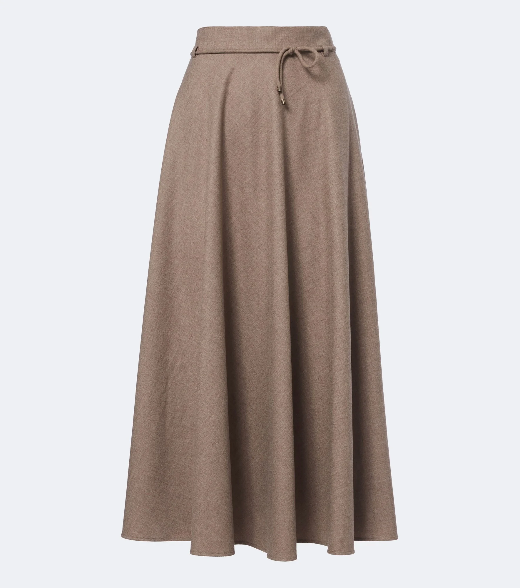 Belted cashmere-blend midi skirt - 1