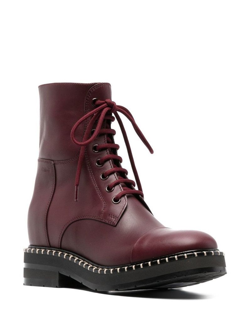 Chloé Noua lace-up leather boots outlook