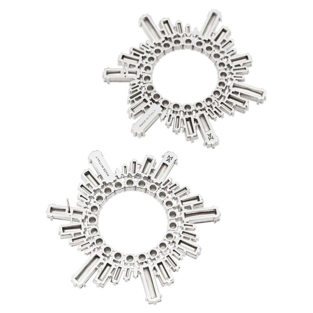 Amina Muaddi Women Silver Begum Crystal-Embellished Earrings - 3