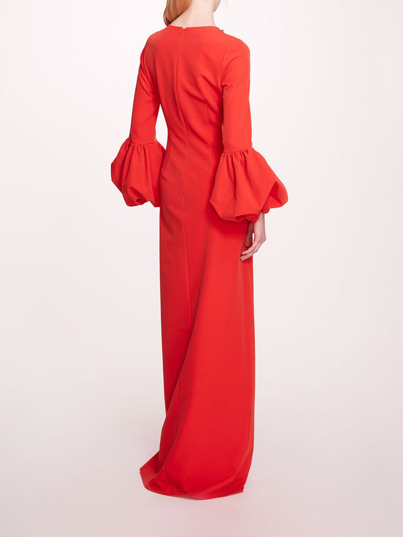 Marchesa PUFFED SLEEVE COLUMN GOWN outlook