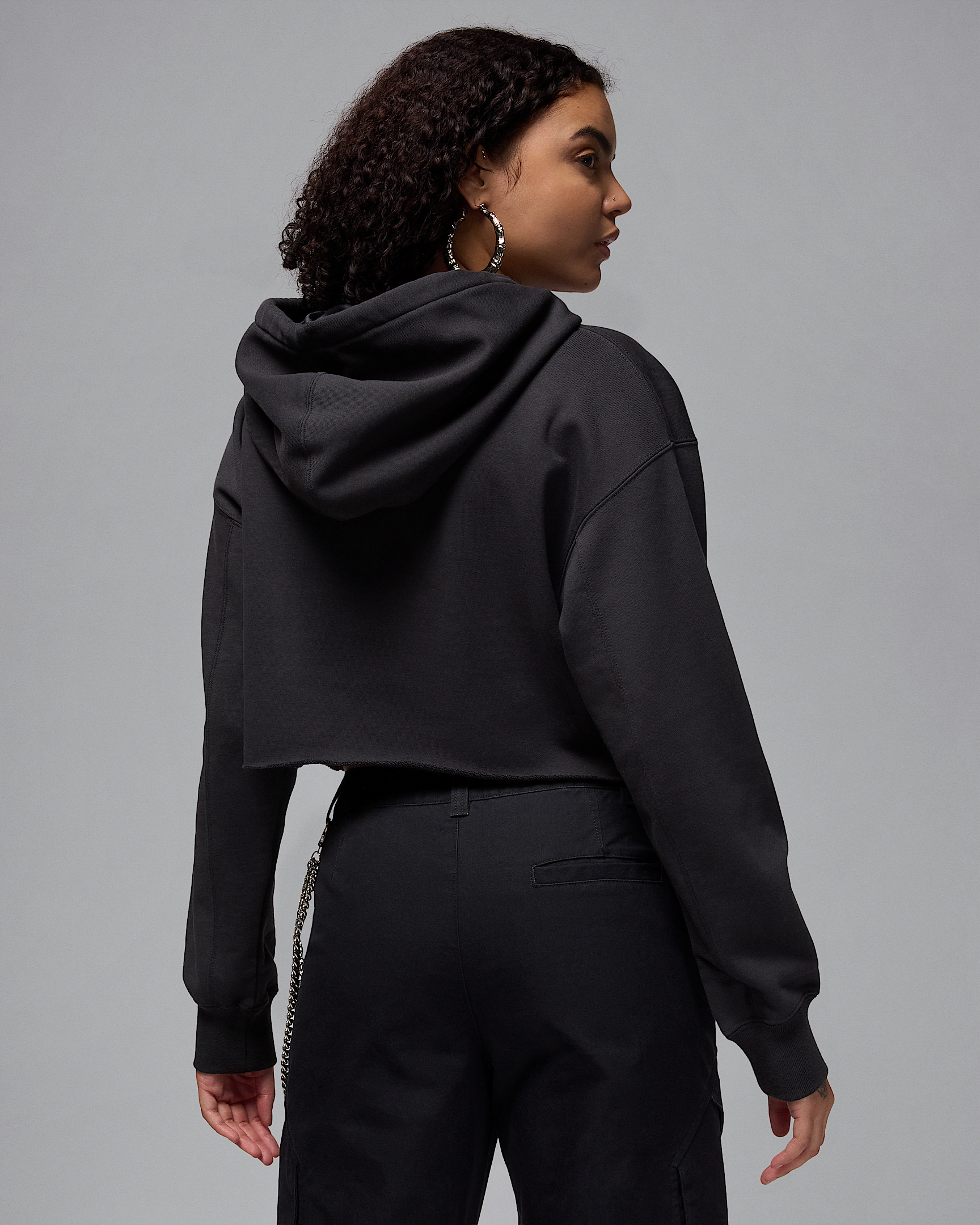 Jordan Flight Fleece Women's Cropped Satin-Lined Hoodie - 2