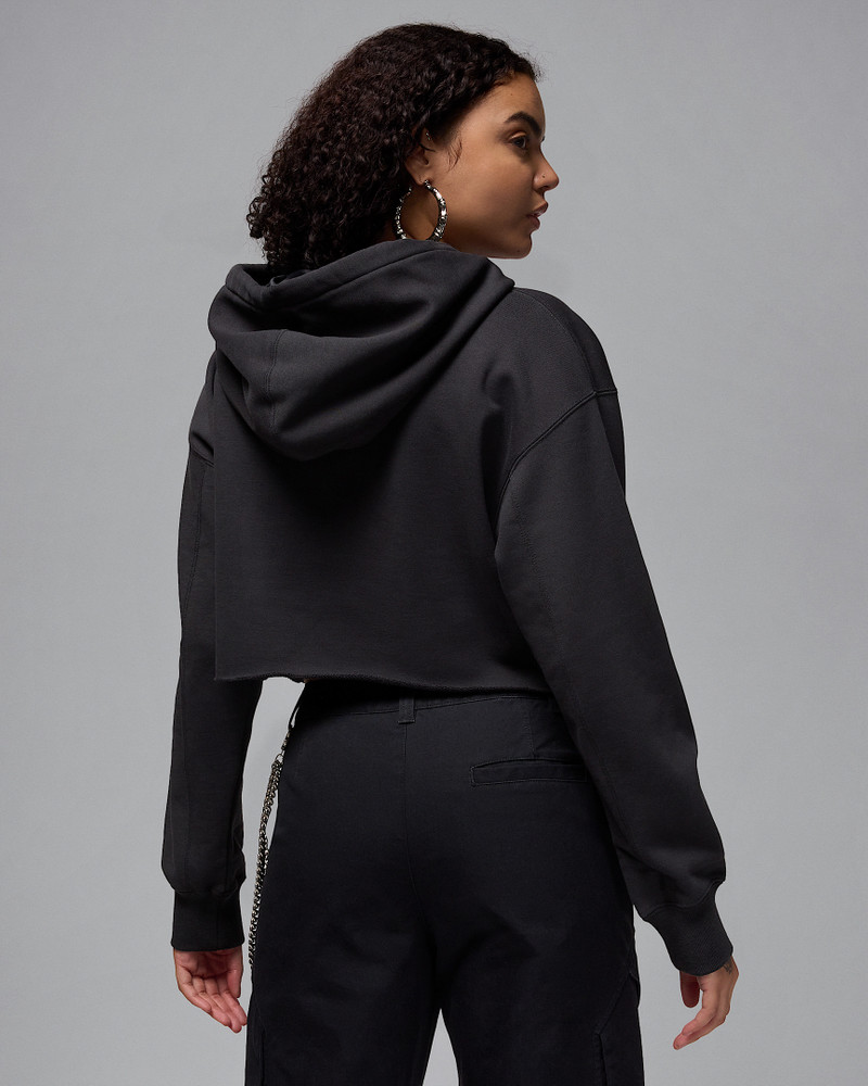 Jordan Jordan Flight Fleece Women's Cropped Satin-Lined Hoodie outlook