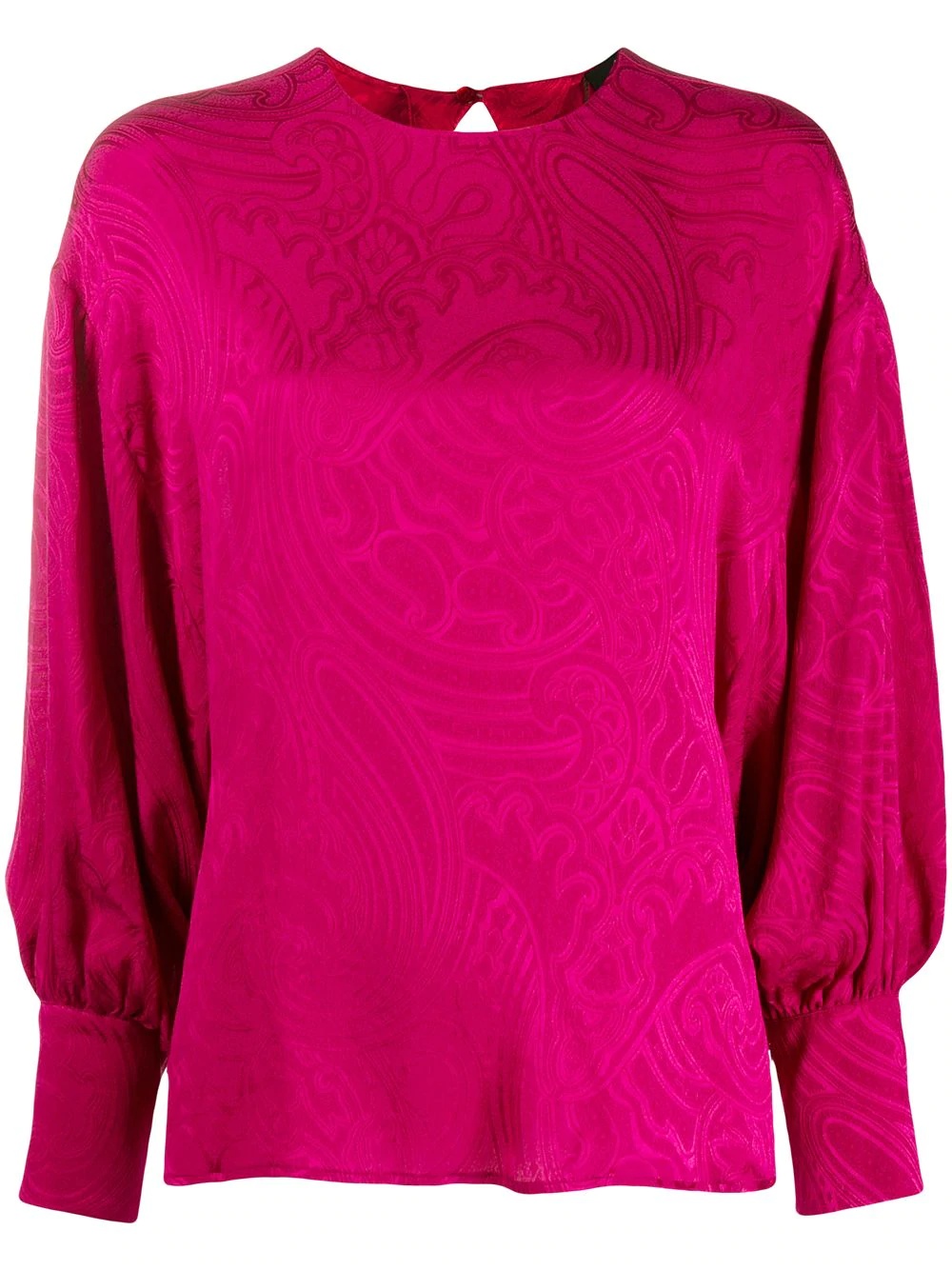 paisley print Juliet sleeve blouse - 1