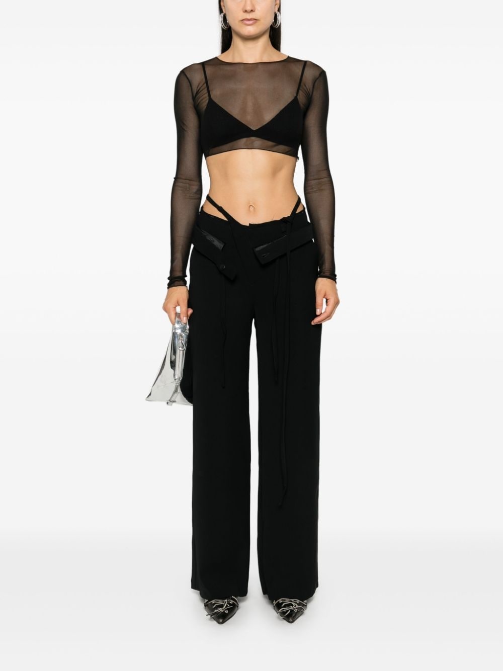 asymmetric-waist trousers - 2