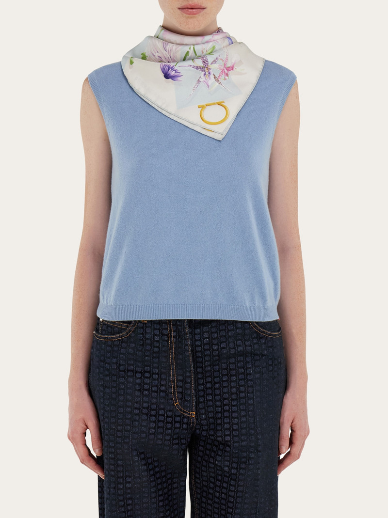 Gaia print silk scarf 3