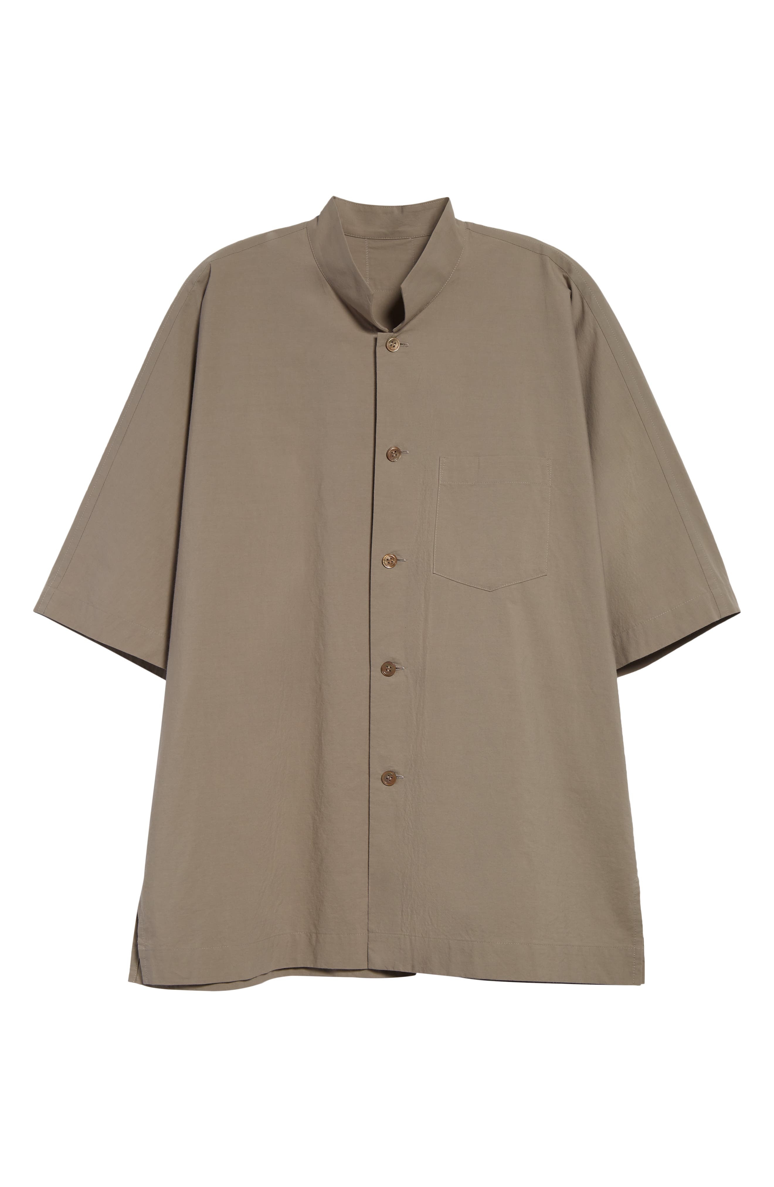 Homme Plissé Issey Miyake Cotton Button-Up Shirt in Gray at Nordstrom - 6