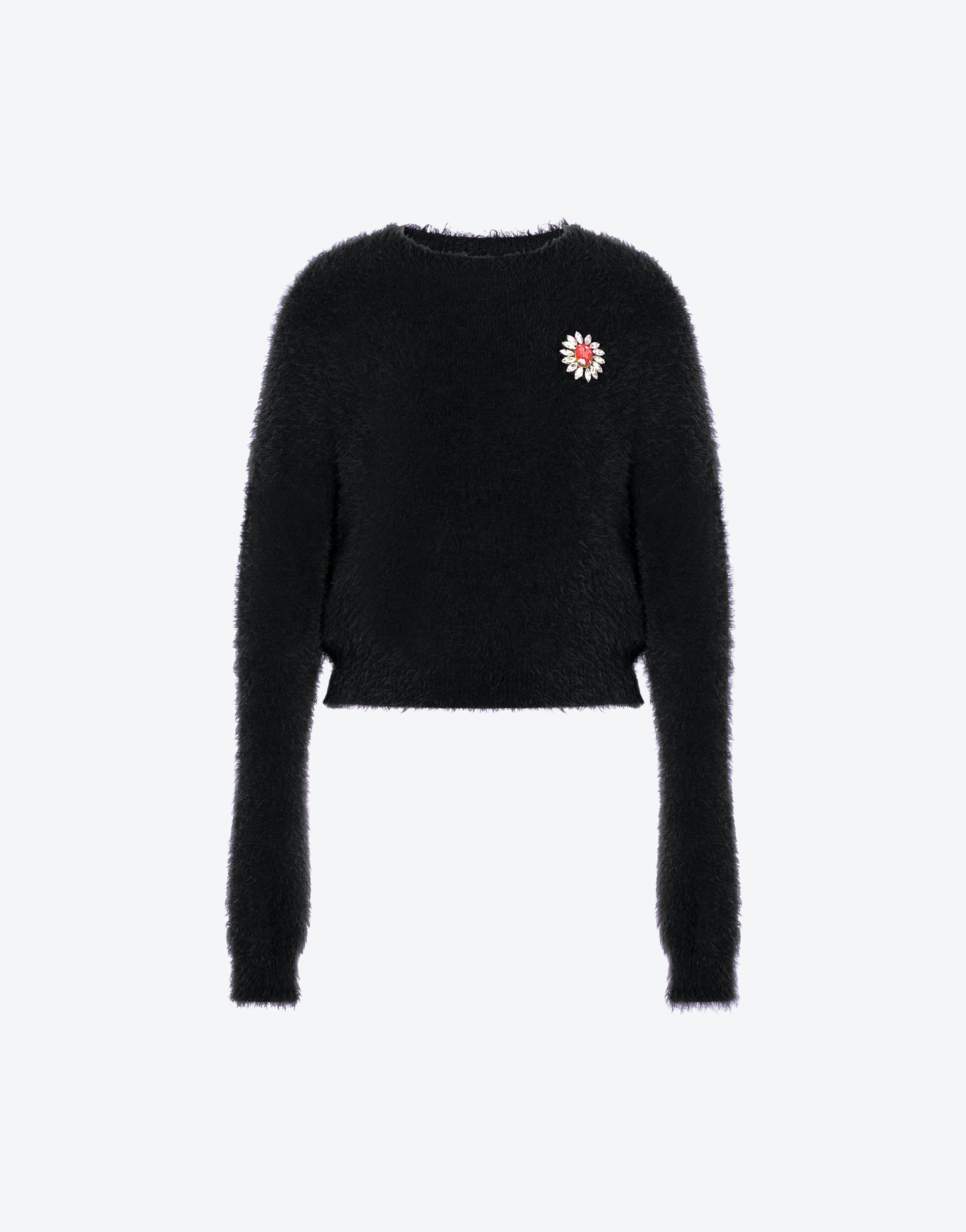 JEWEL FLOWER SOFT FABRIC JUMPER - 1