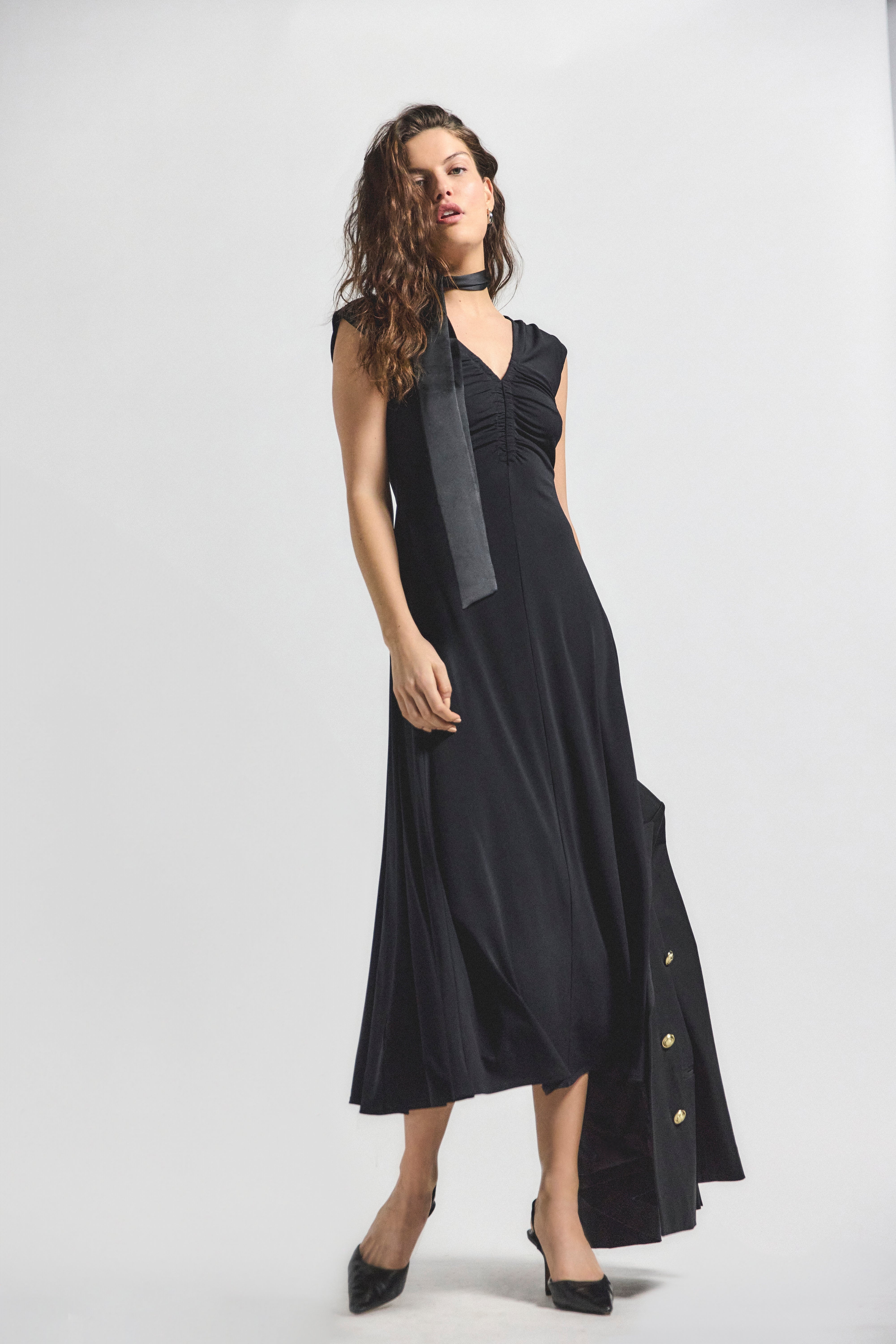 ISABEL ROUCHED SLEEVELESS DRESS - 5