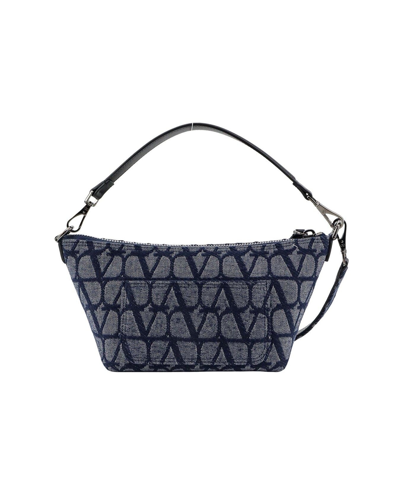 All-over Logo Motif Denim Shoulder Bag - 2