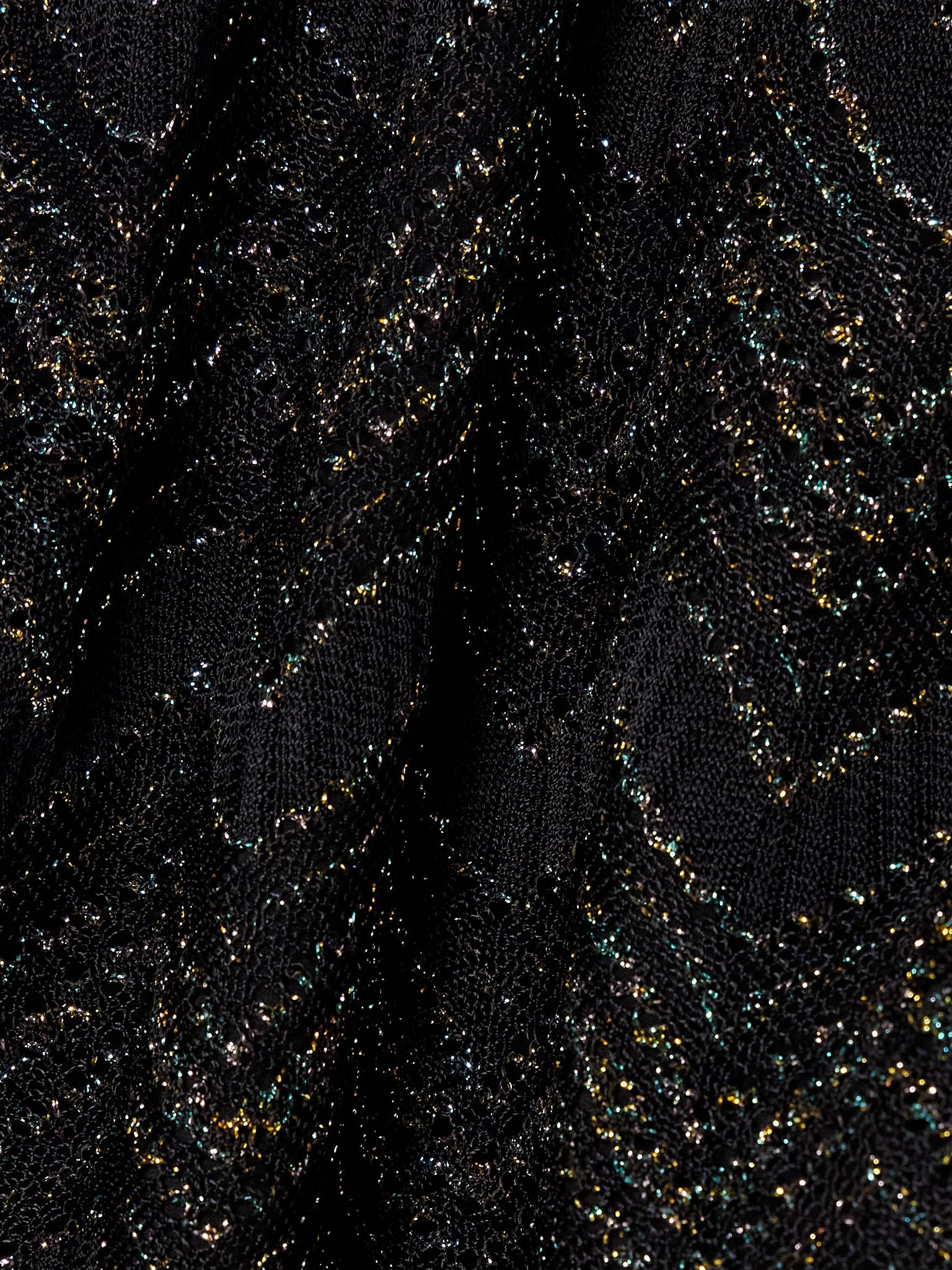 Mare striped metallic crochet-knit swimsuit Black - 4