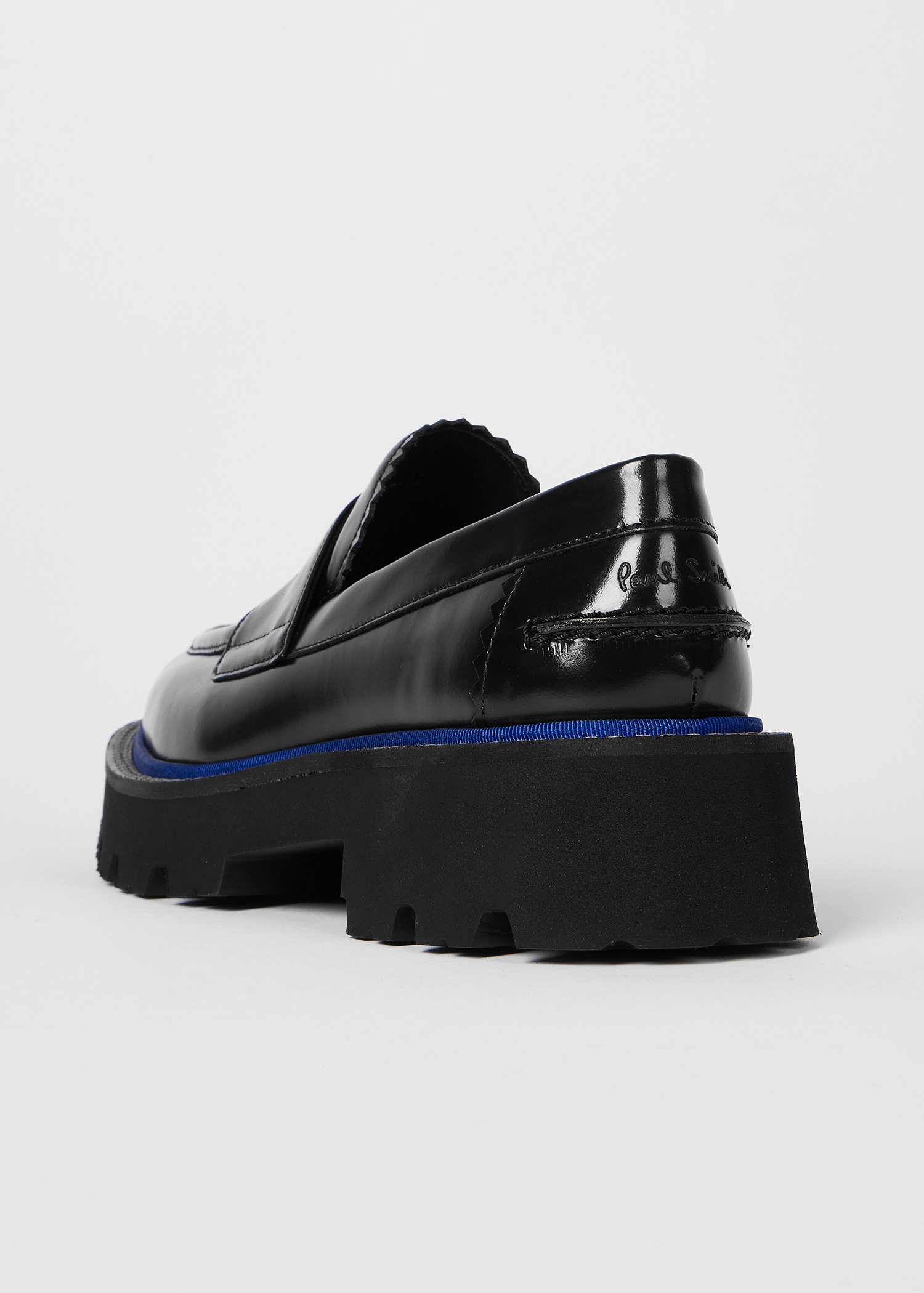 Women's Black Chunky High Shine 'Magpie' Loafers - 5