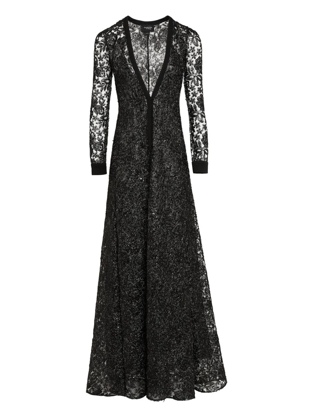 floral-embroidered maxi dress - 1