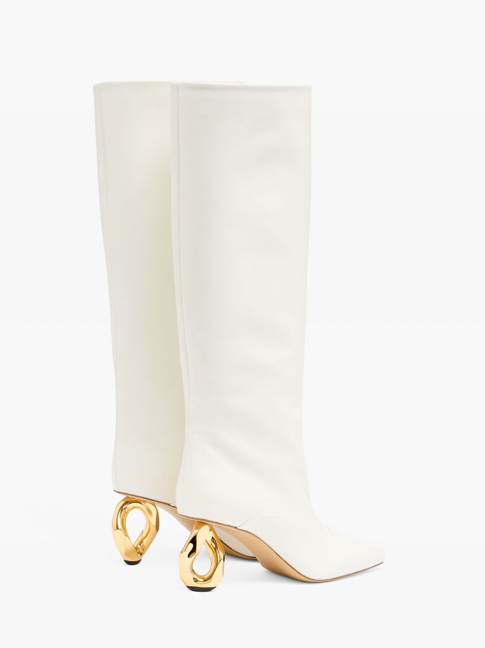 CHAIN HEEL HIGH BOOTS - 3