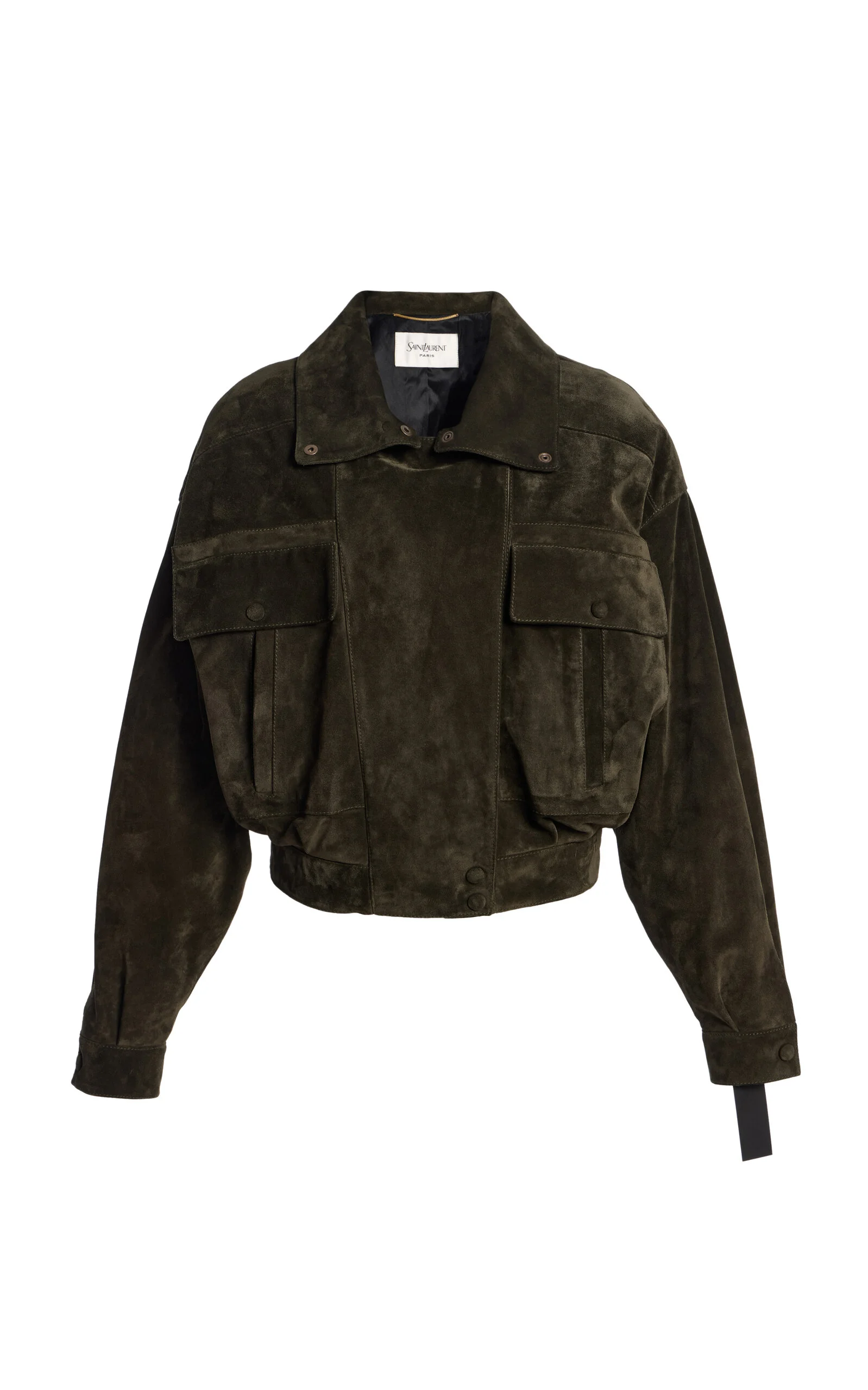 Boxy Suede Jacket green - 1