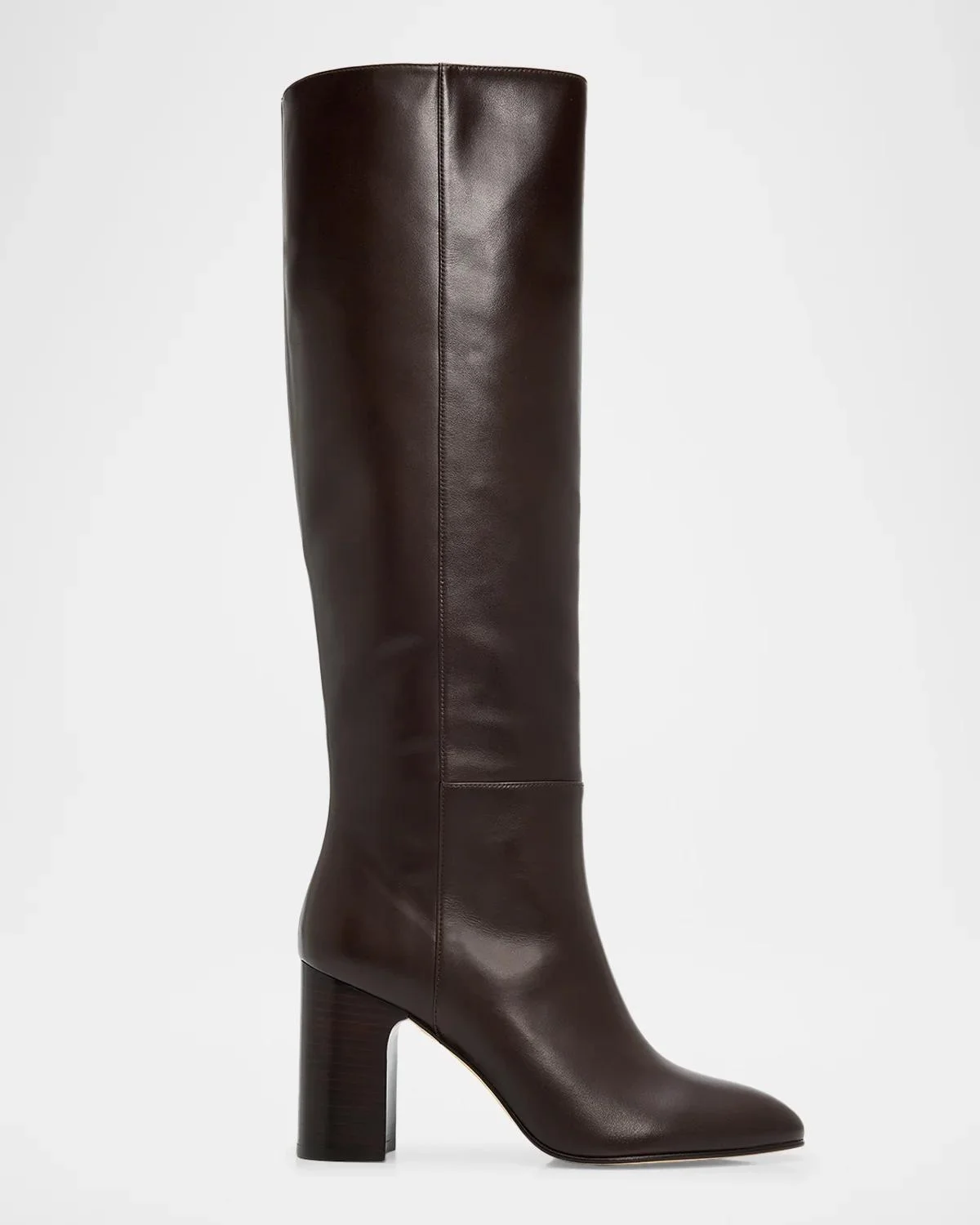 85mm Mulberry Leather Knee-High Boots - 1