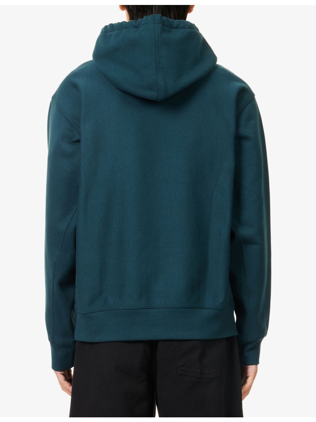 American Script Logo-Embroidered Cotton Hoody - 4