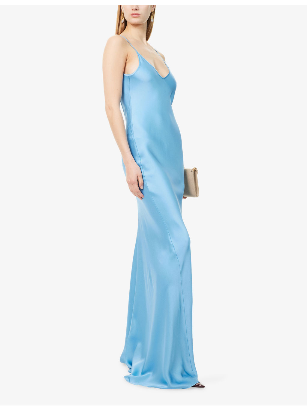 Open-Back Shoulder-Straps Woven Maxi Dress - 2