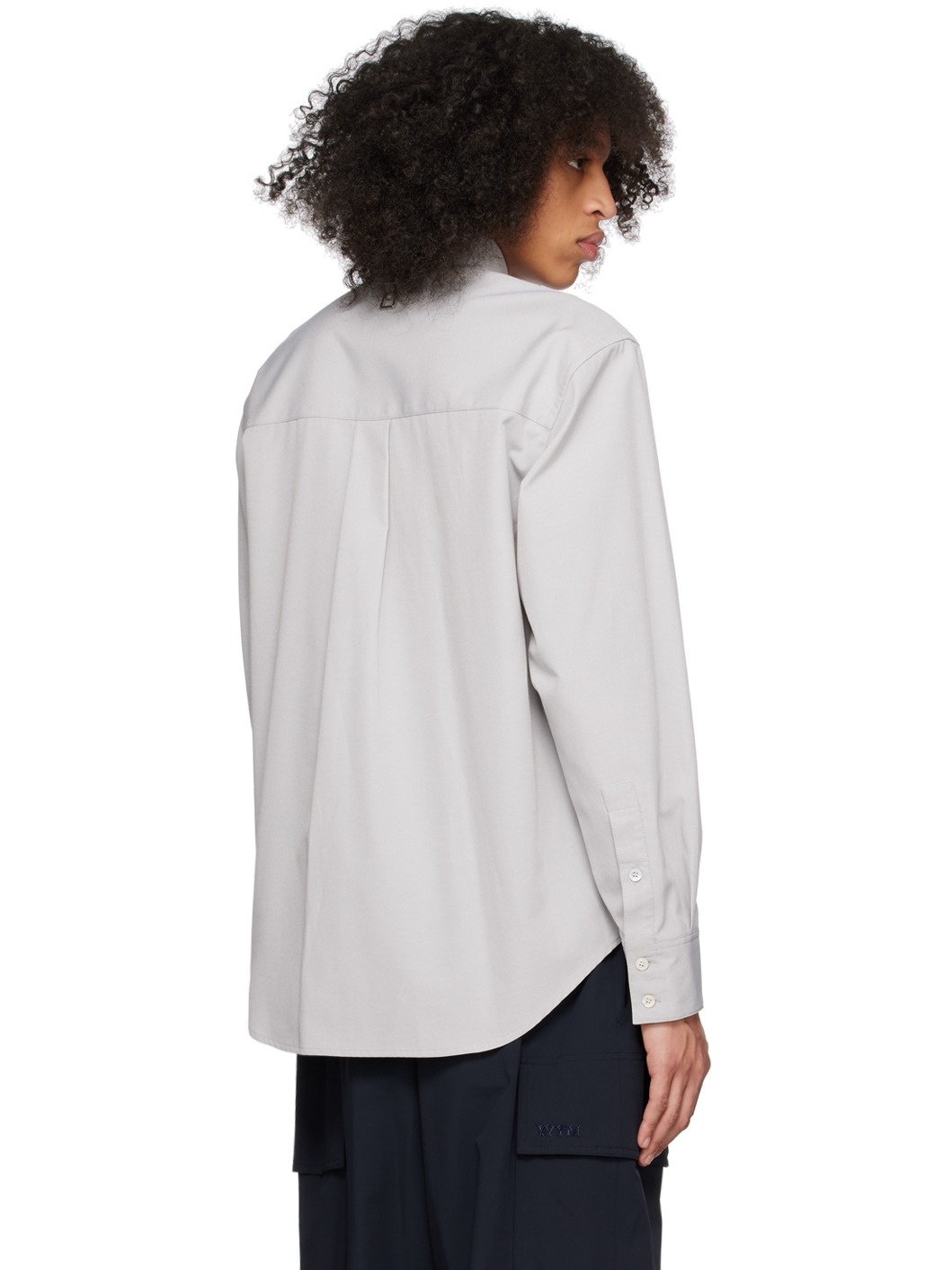 Gray Embroidered Shirt - 3
