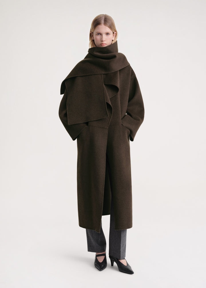 Long doublé scarf chocolate melange - 2