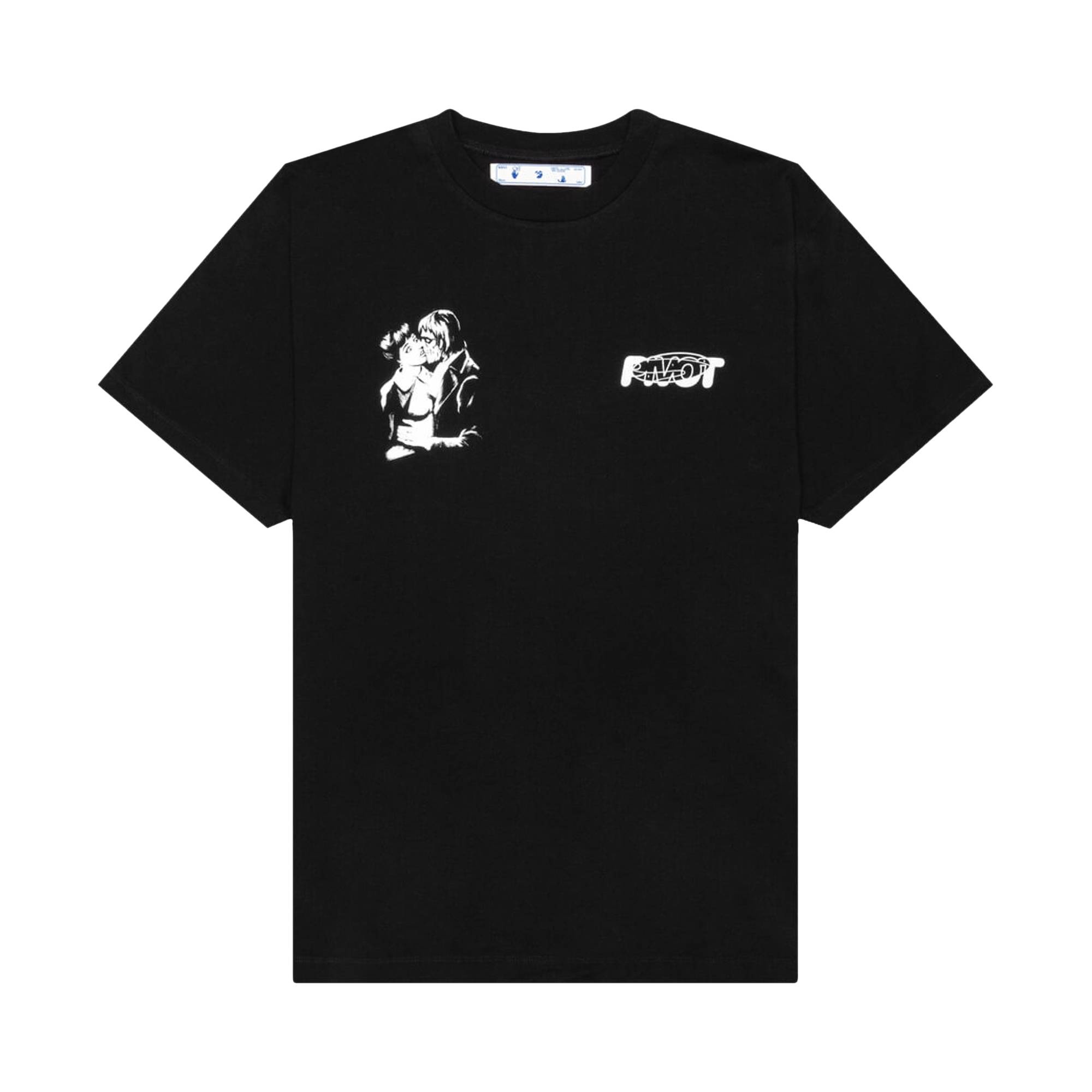 Off-White Kiss 21 Short-Sleeve Over Tee 'Black/White' - 1