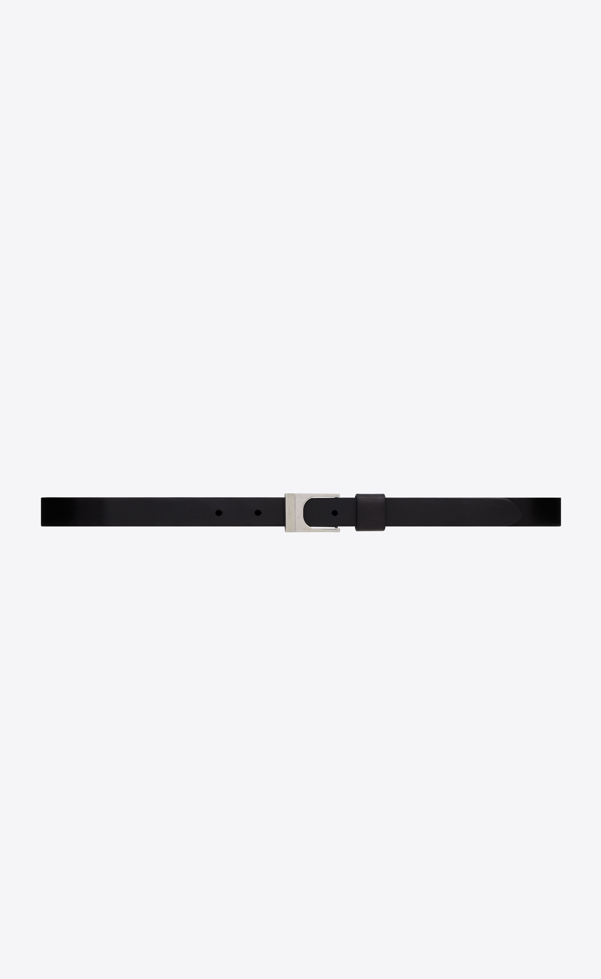 cornée thin buckle belt in vegetable-tanned leather - 1