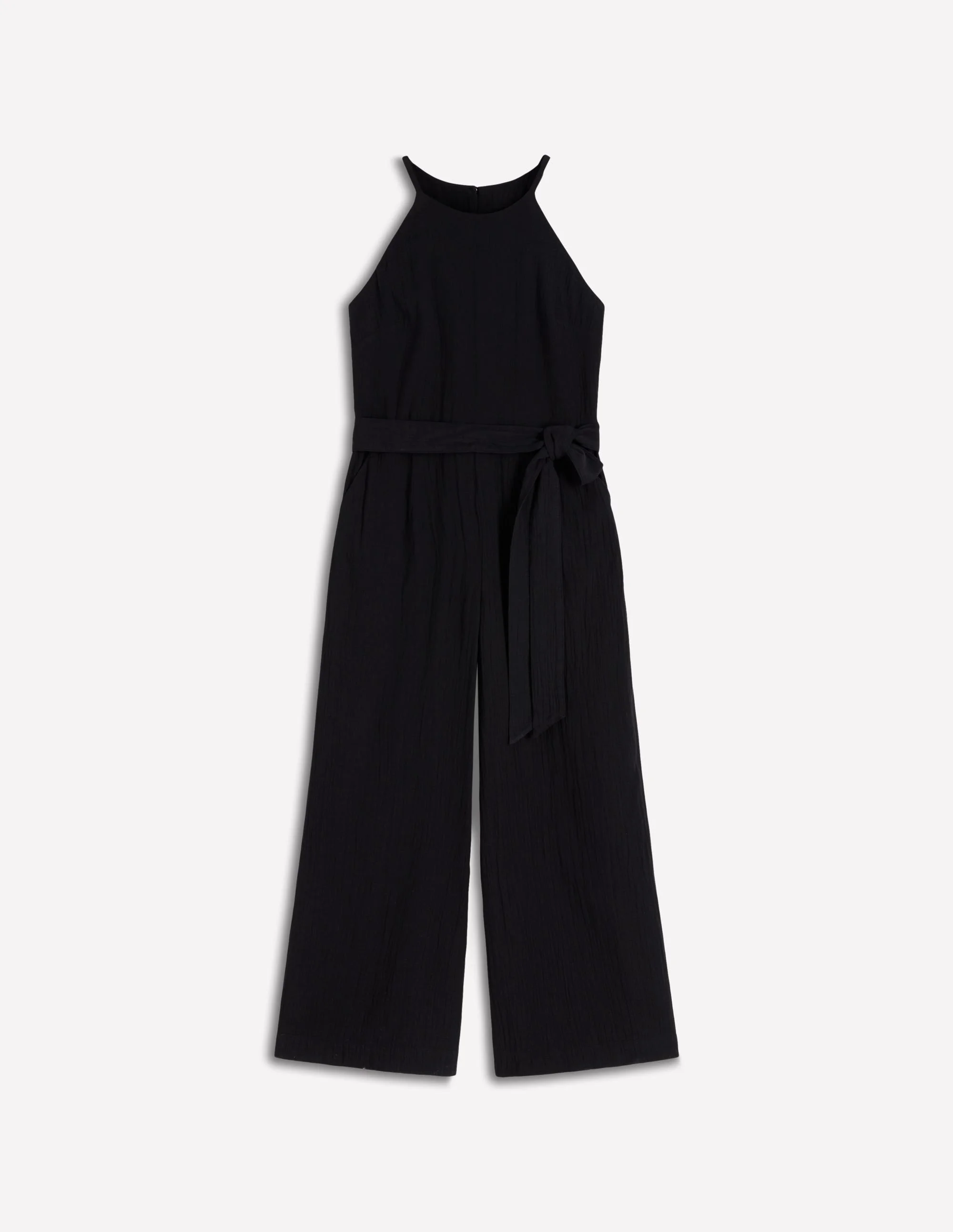 Rosa Double Cloth Jumpsuit-Black - 1