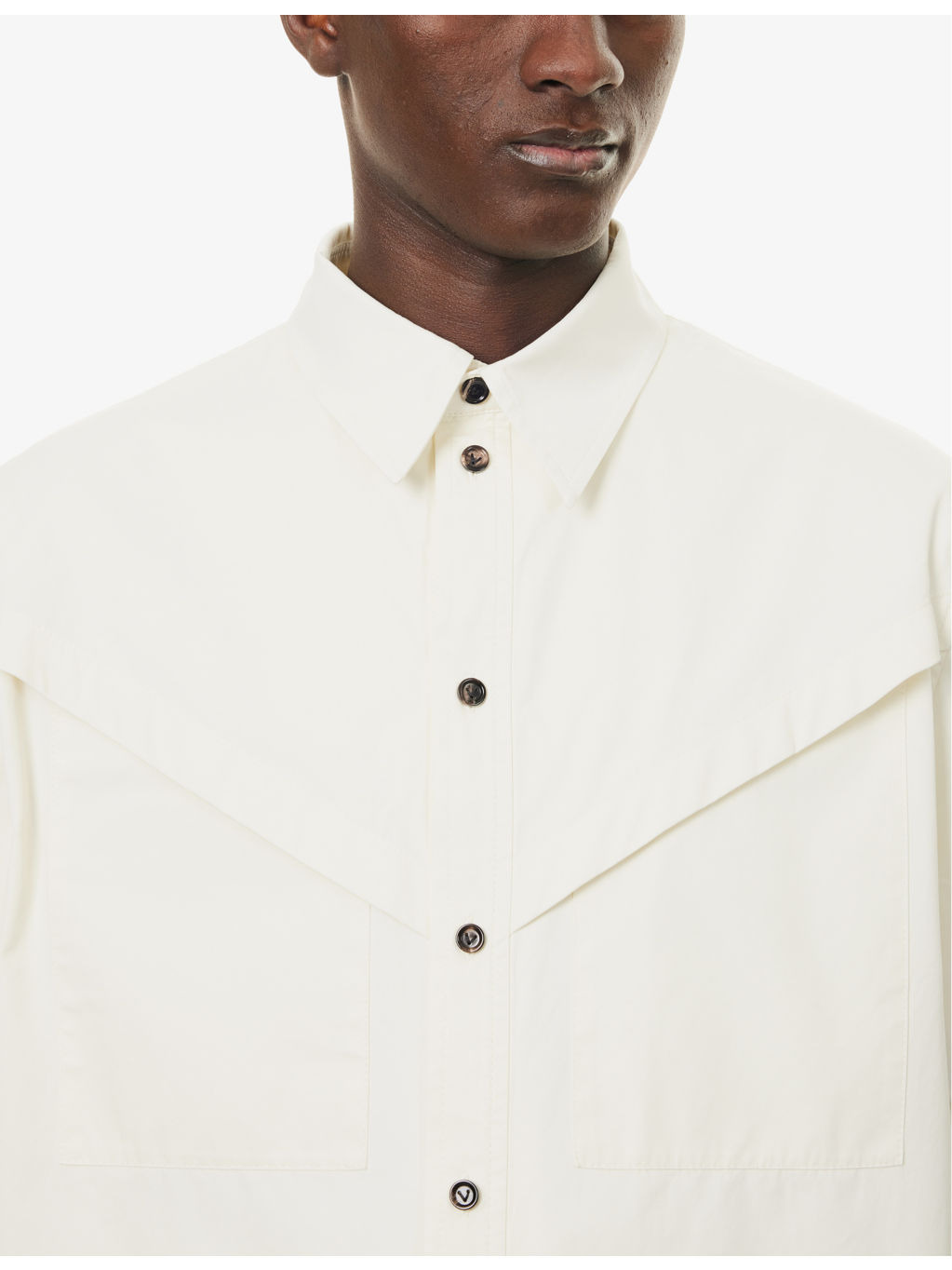 Spread-Collar Cotton Shirt - 5