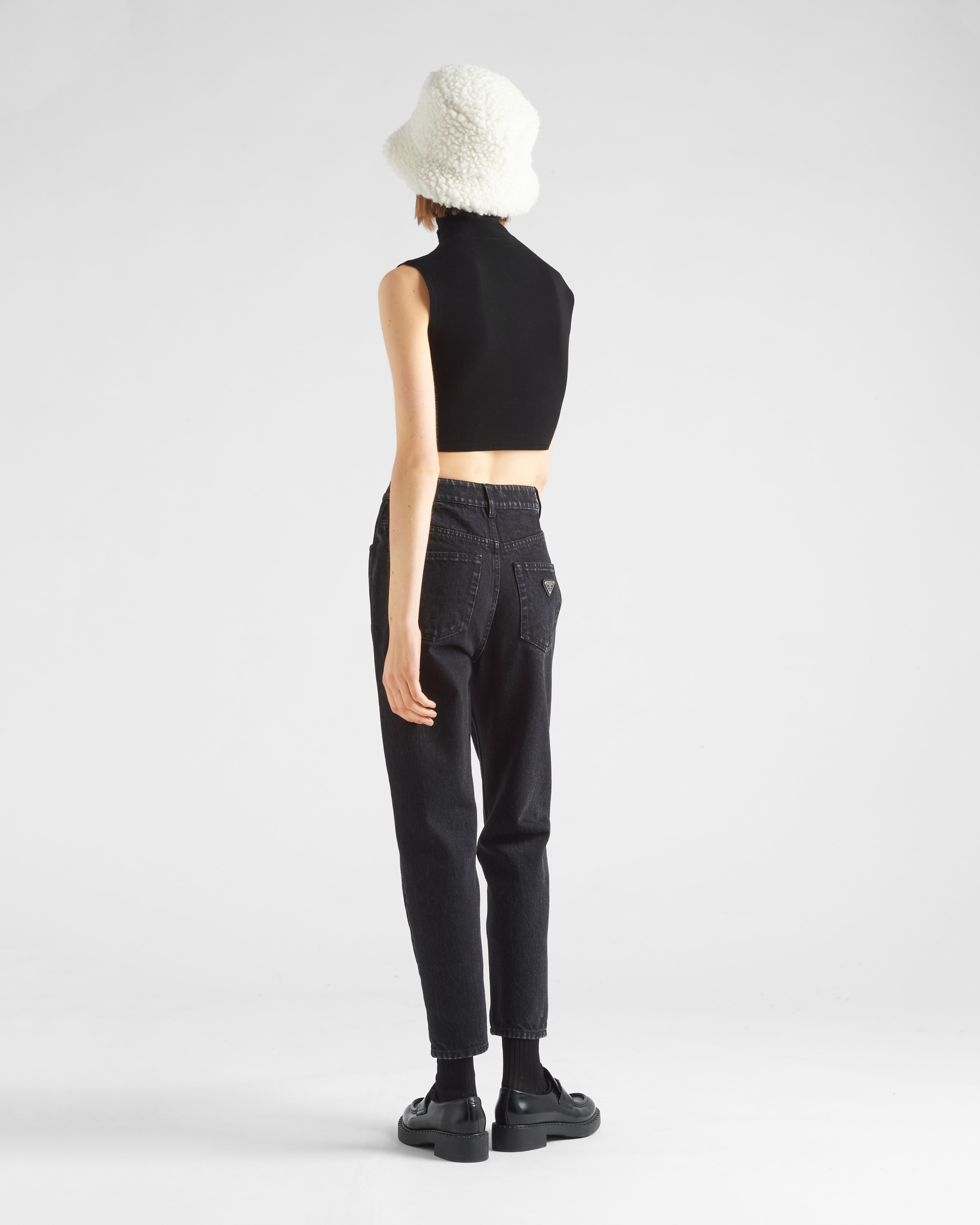 Wool and viscose turtleneck crop top - 5