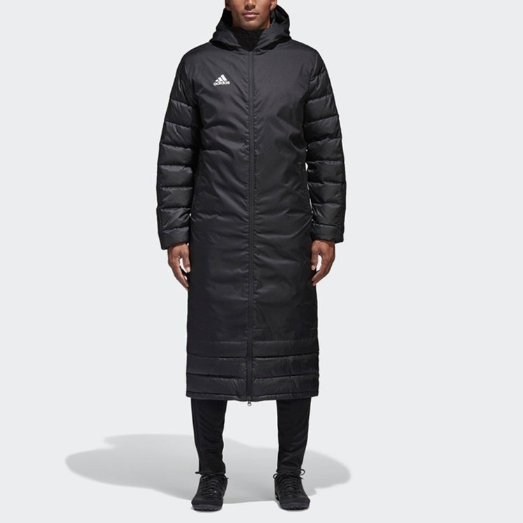 adidas Soccer/Football Training Sports protection against cold Stay Warm hooded Down Jacket Black BQ - 3