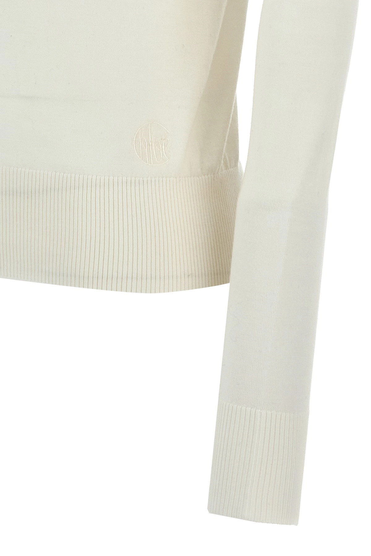 Logo embroidery turtleneck sweater - 5