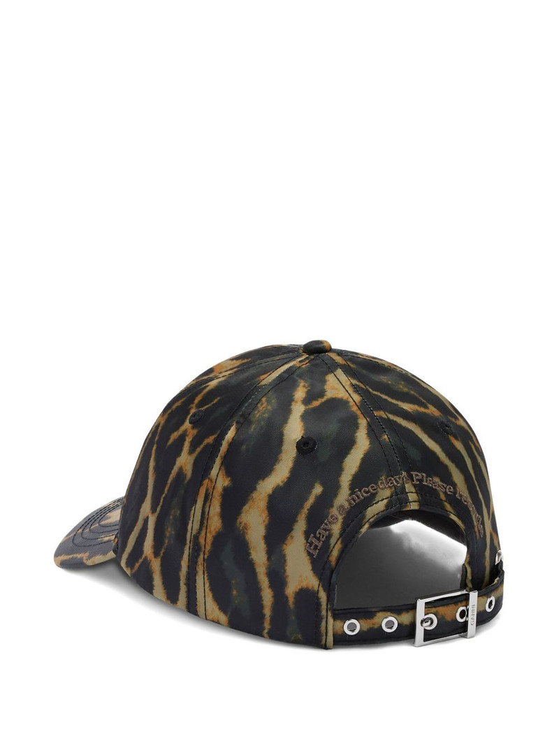GANNI leopard-print baseball cap outlook