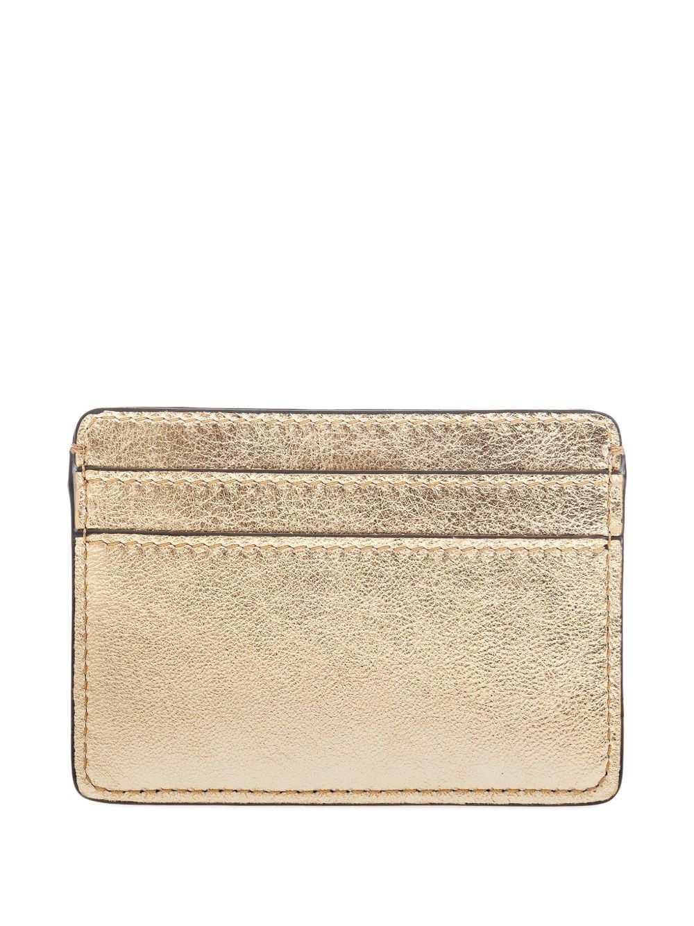 metallic logo-embossed cardholder - 2