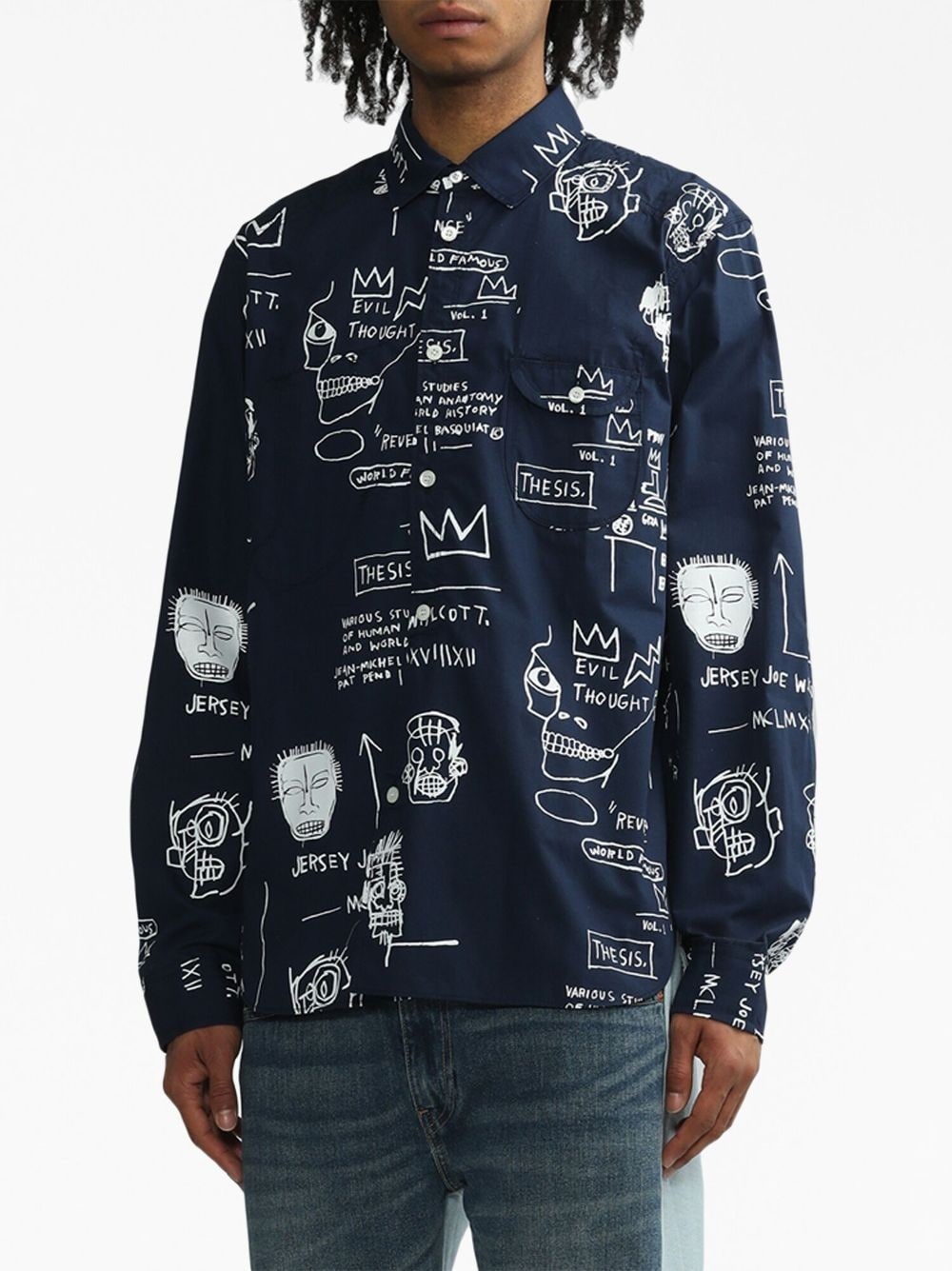 graphic-print cotton shirt - 3