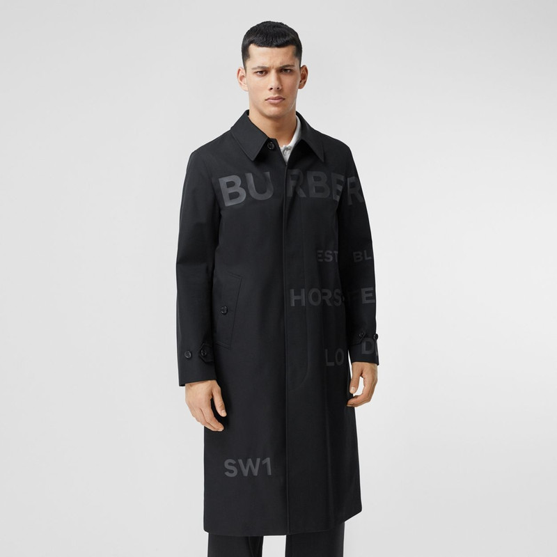 Horseferry Print Cotton Gabardine Car Coat 6