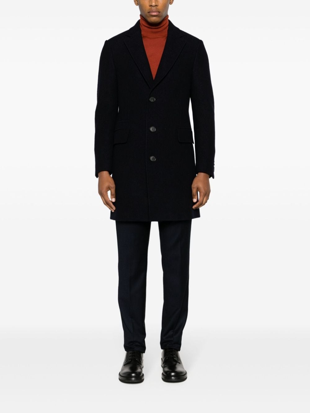brushed wool coat - 2