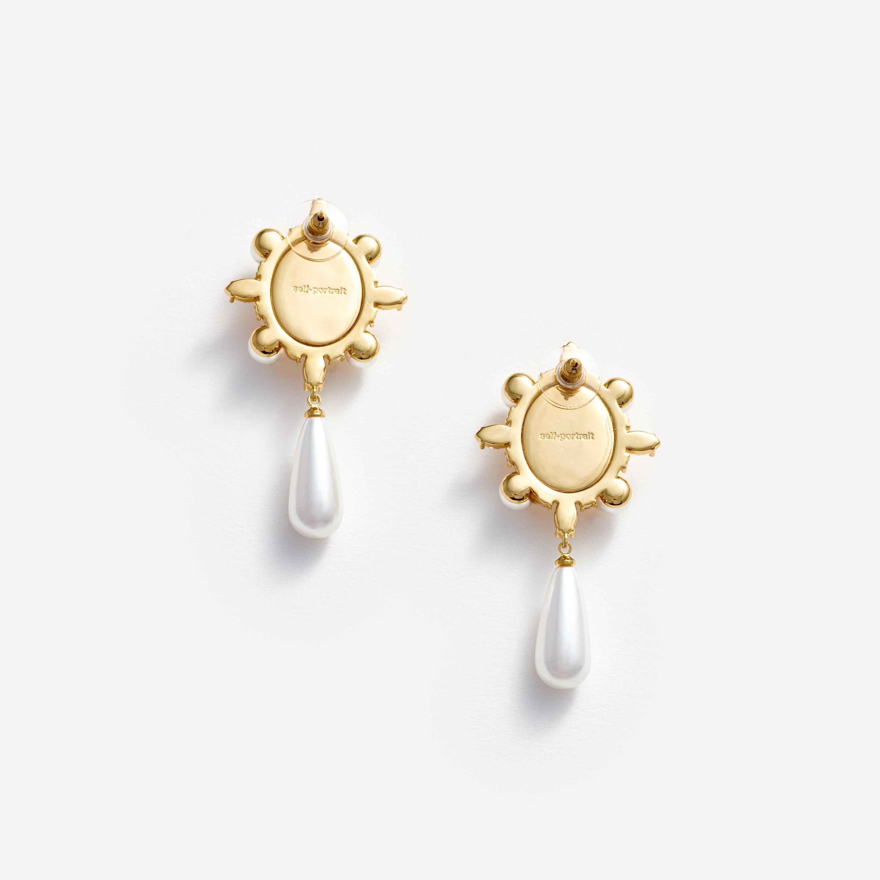 Gold Pearl Droplet Earrings - 2