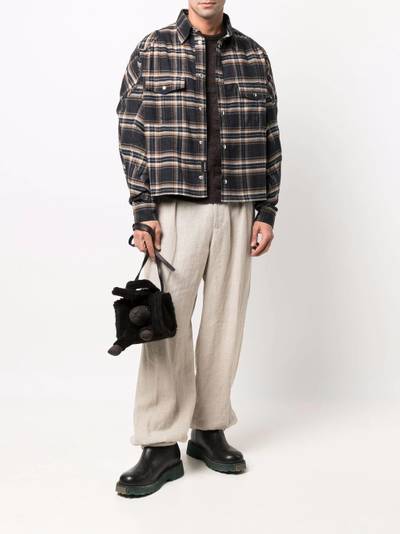 GmbH check pattern flannel shirt outlook